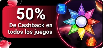 50% de CashBAck en todos los juegos